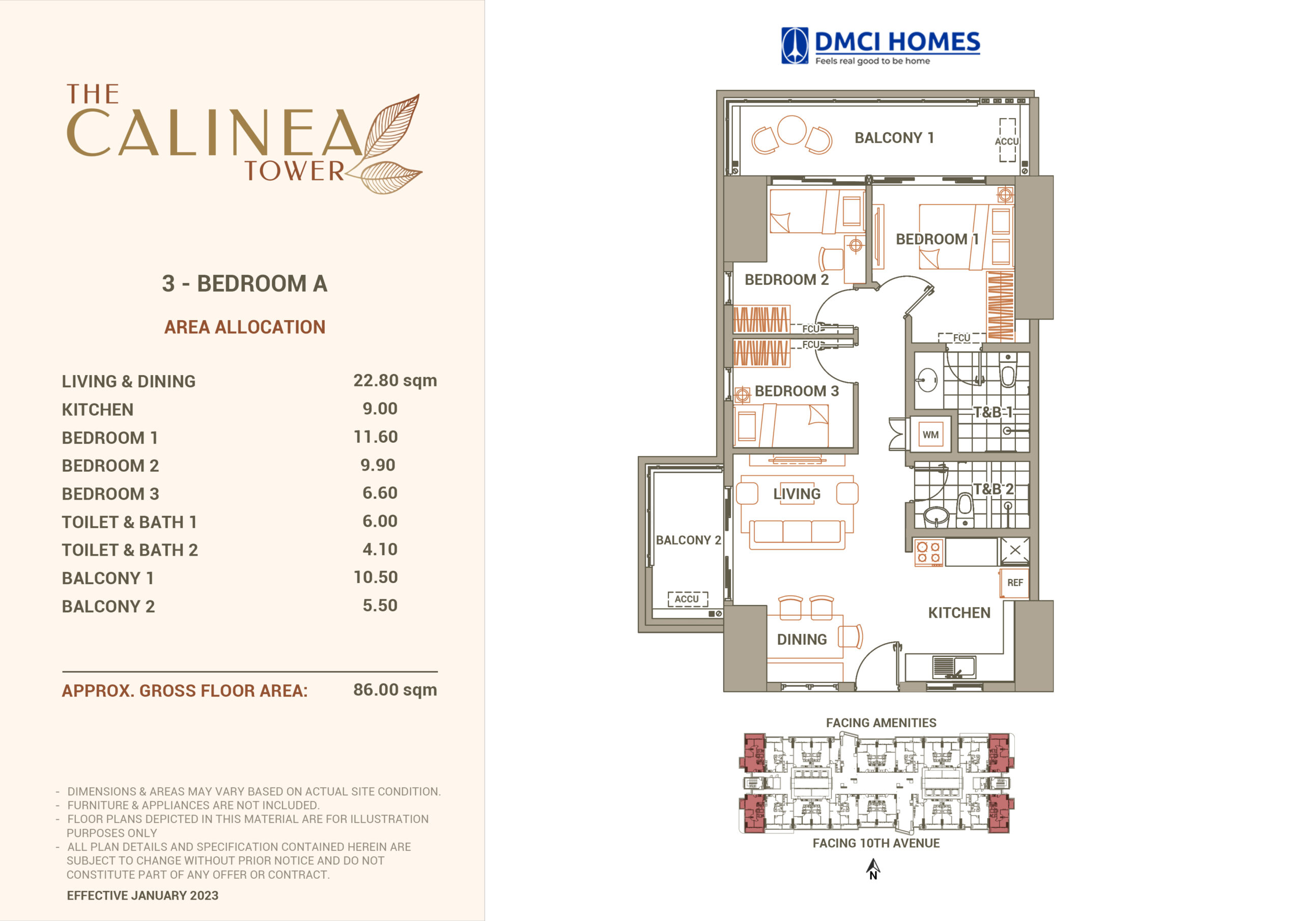 CALINEA 3 BEDROOM