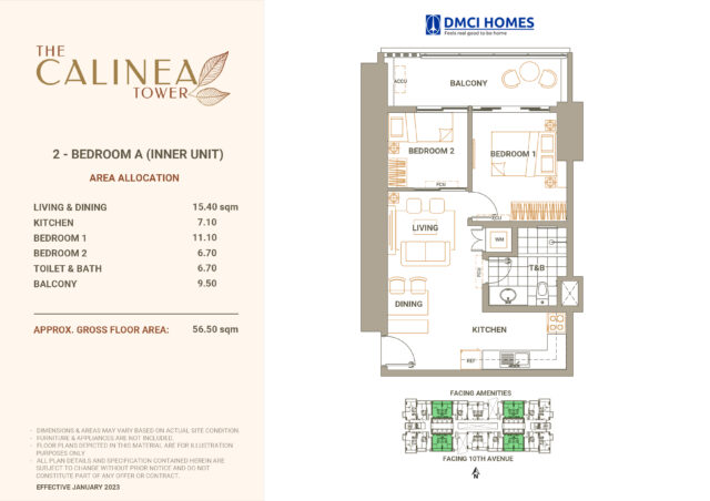 Calinea Tower 2BR
