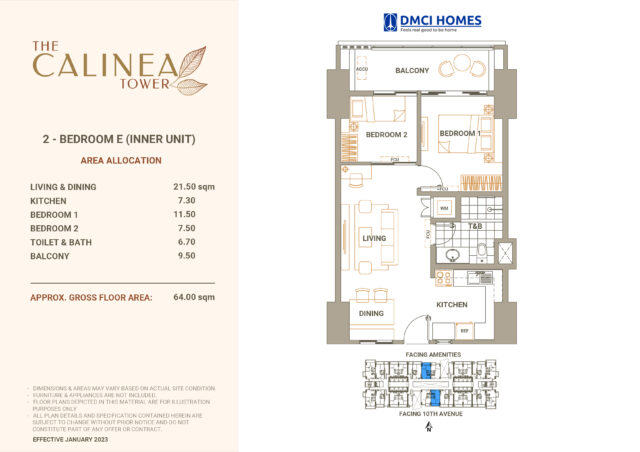 Calinea Tower 2BR