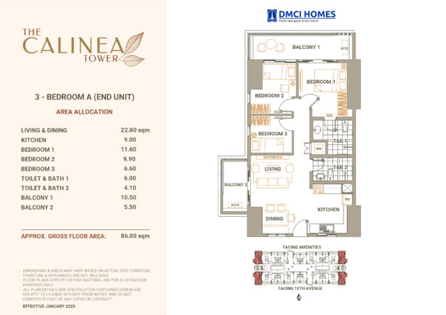 Calinea Tower 3BR