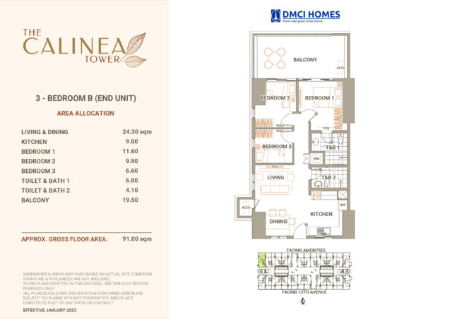 Calinea Tower 3BR