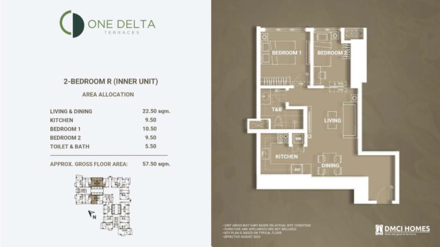 One Delta Terraces DMCI 2 Bedroom